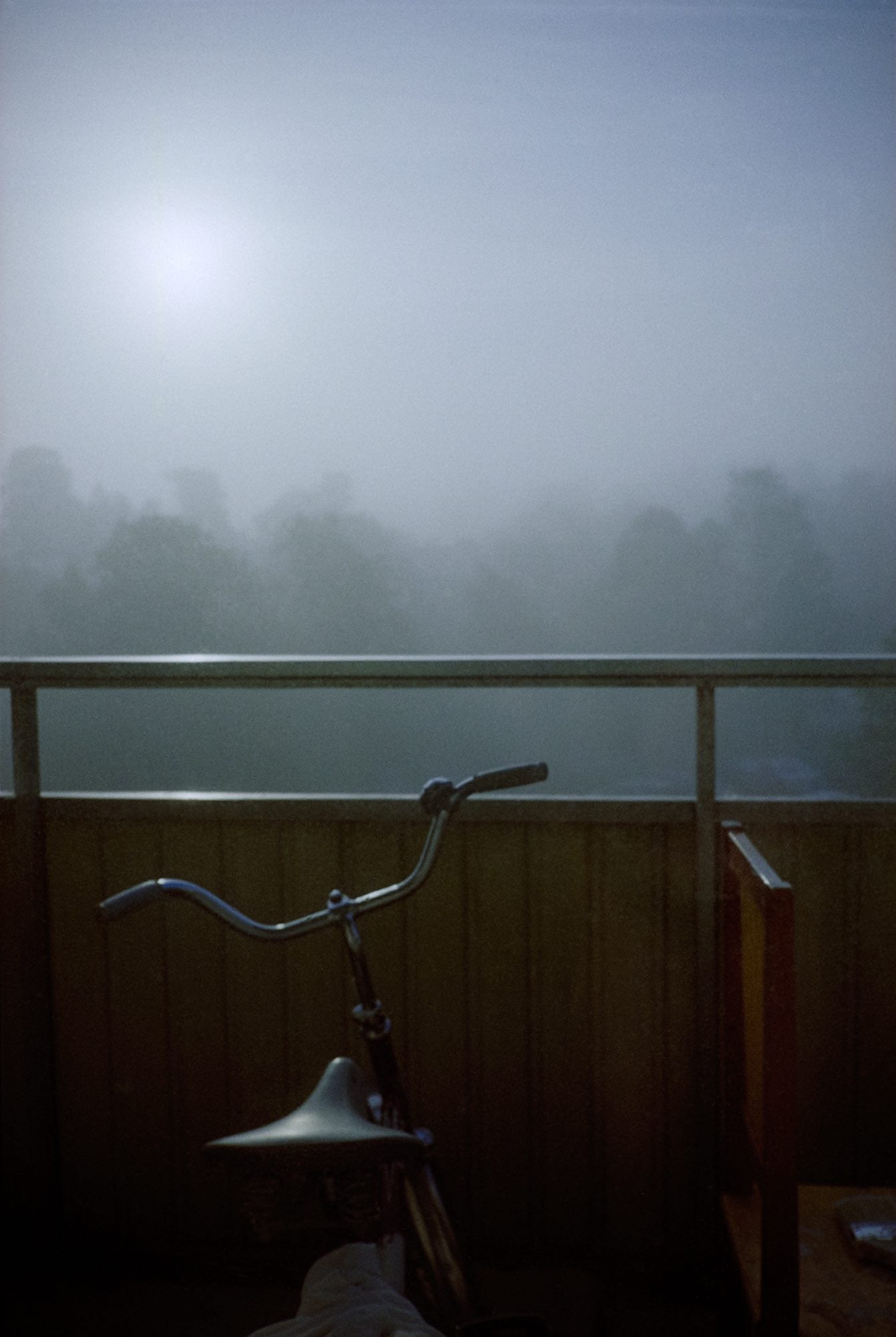 Photo of a bicycle on a balcony